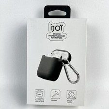 ijoy Silicone Protective Cover Carrying Case For Airpods With Carabiner - Black