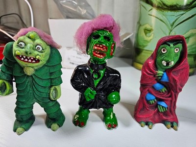 RARE Lindberg Monsters LOT Green Ghoul, Mad Mangler, Krimson Terror - built-up