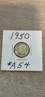 A54 -- 1950 P Roosevelt Dime 90% Silver