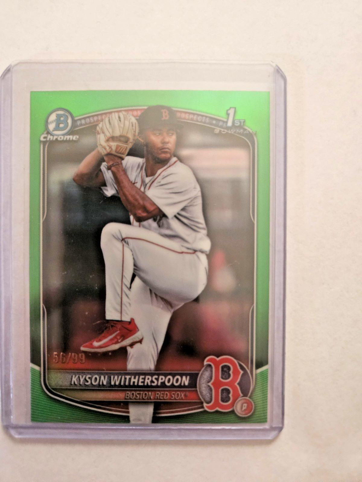 2025 Bowman Draft Kyson Witherspoon 1st True Green Chrome Prospect Refractor! 99