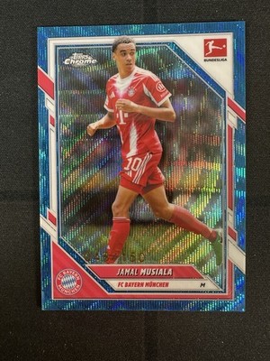 Jamal Musiala Blue Wave /150 2025-26 Topps Chrome Bundesliga