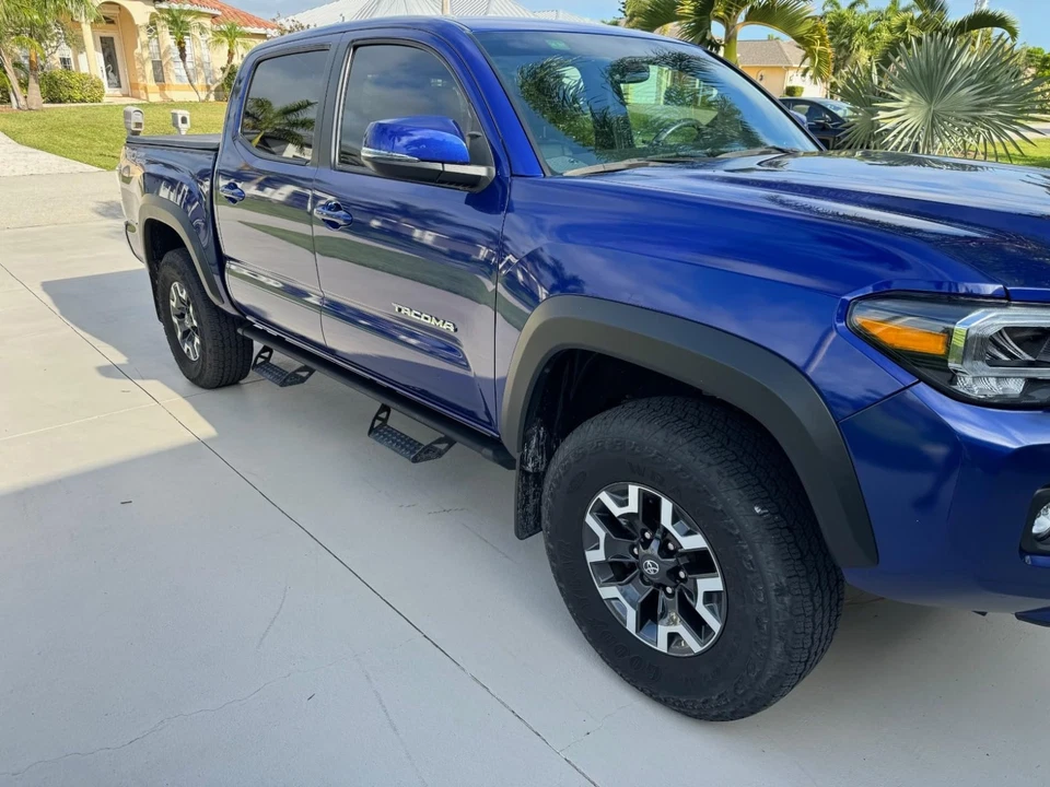 For 05-23 Toyota Tacoma Double Cab 3" Running Board Nerf Bar Side Step HOOP Drop - Image 3 of 4