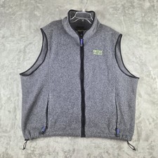 Vintage Eddie Bauer EBTEK Fleece Vest XXL Tall Gray Full Zip Made In USA Jacket
