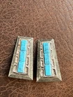Whiting & Davis Faux Turquoise Clip On Earrings Vintage Costume Jewelry