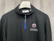 RARE NEW YORK METS STAFF SEASON TICKET MEMBER QUARTER ZIP PULLOVER BLACK XL NWOT