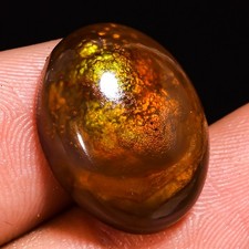 Feu Cabochon Agate 13.80 CT Naturel Ovale Pierre Précieuse 13x18x6 MM TN _39