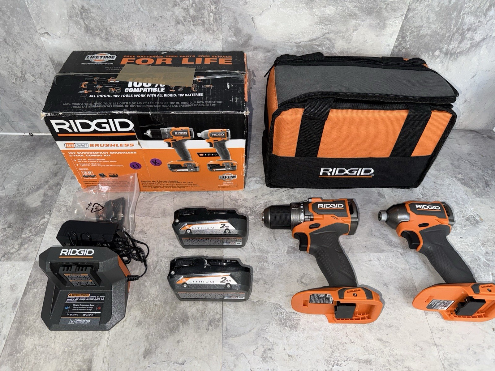 RIDGID R97801 18V Subcompact Brushless Cordless Drill/Impact