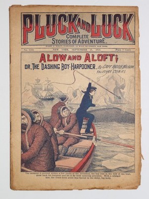 Pluck & Luck #1216 Alow And Aloft Boy Harpooner 1921 Vintage Pulp Dime Novel FN