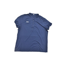 Under Armour Men's 2XL Blue HeatGear Polo Shirt Loose Fit Size XXL Polyester