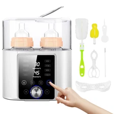 Baby Bottle Warmer, 12 in 1 Babies Fast Milk Warmer & Sterilizer Double Food Hea