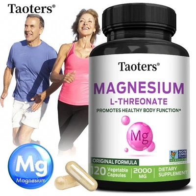 TAOTERS Magnesium-L-Threonat-Kapseln – 2000 mg – Herzgesundheit – Schlafunterstützung