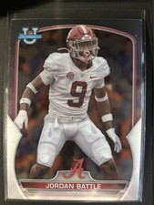 #27 Jordan Battle, Alabama Crimson Tide 2022 Bowman University Chrome Base