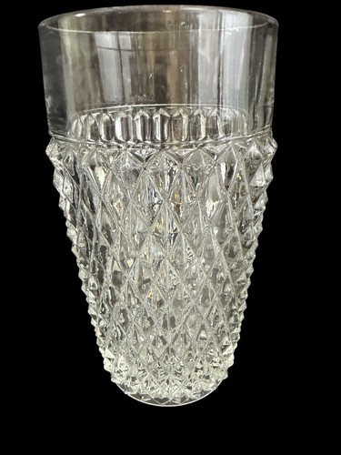 Set Of 3 Indiana Glass Company Diamond Point Water/ Ice Tea Glass Tumbler - Picture 3 of 3