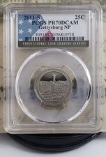 2011-S Gettysburg NP - Proof Quarter - PCGS PR70DCAM - Top Grade Coin! 0718
