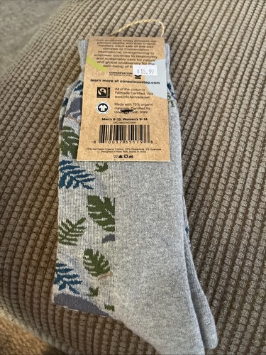 Sloth Socks New By Conscious Step Size M Women 9-14 Men 8-13 - Picture 2 of 3