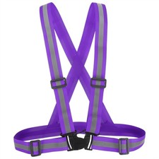 1 Pack Reflective Safety Vest Adjustable Hi-Vis Safety Vests Purple