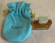 VTG Tiffany Eau De Parfum 1/8 Fl Oz Full W/ Drawstring Fabric Pouch Card-Mini