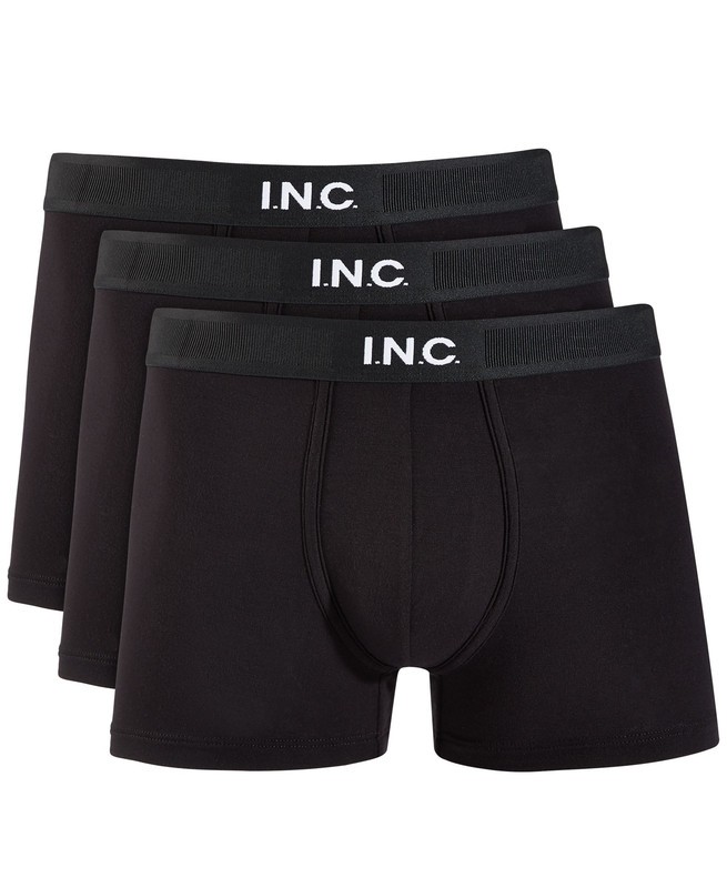 Мужские однотонные плавки INC International Concepts 3 шт темно-черные X-Large 2890₽