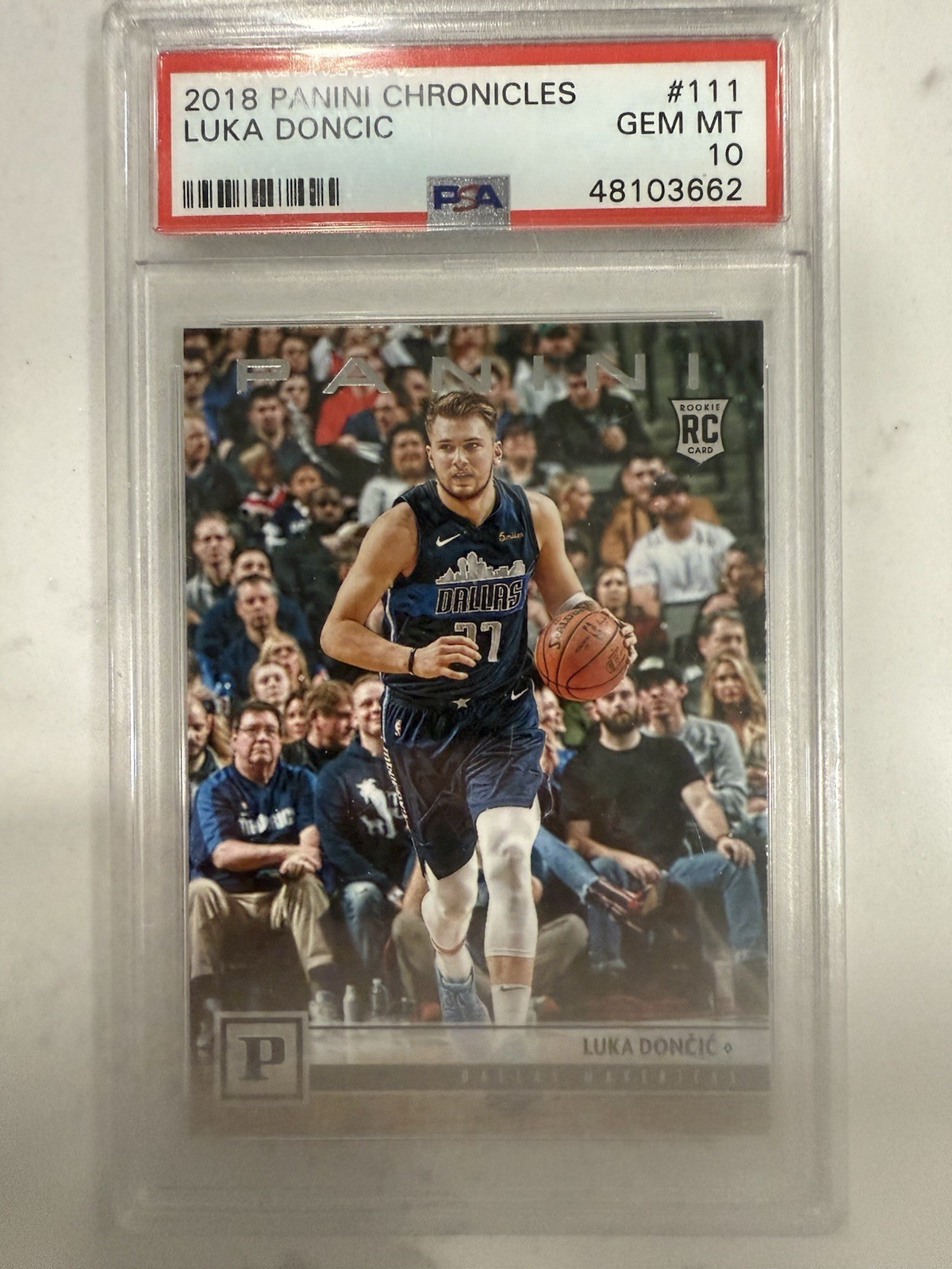 Luka Doncic Rookie Card 2018 Panini Chronicles #111 PSA 10 GEM MT