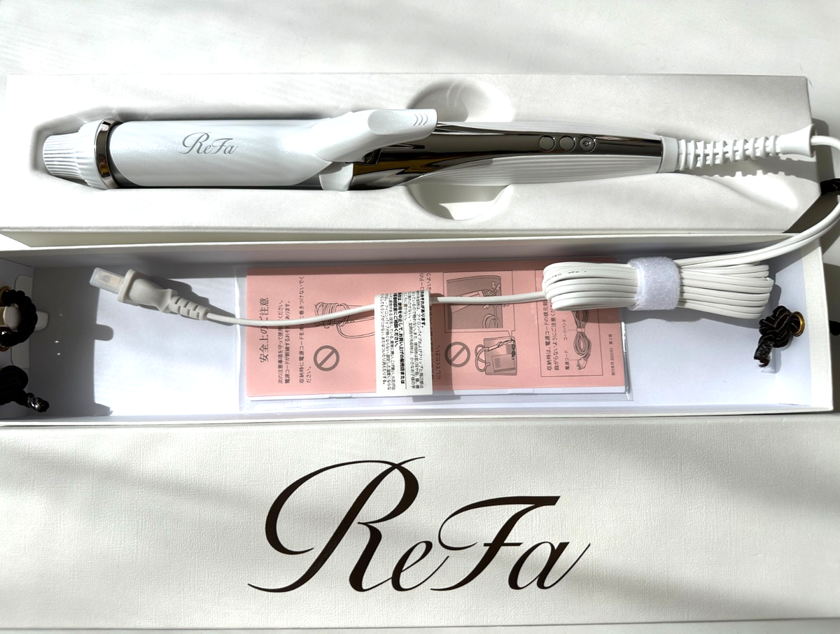 NEW ReFa BEAUTECH CURL IRON 32mm W/Box AC 100V Glossy Hair Styling