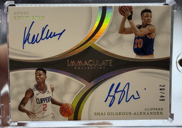 Shai Gilgeous-Alexander (RC) / Kevin Knox 2019 Immaculate Dual Auto 20/49 DA-KS