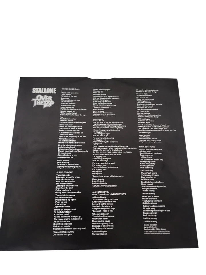 Stallone Over The Top LP Schallplatte Vinyl - Bild 4 von 4