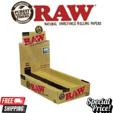 RAW Classic 1 1/4 Rolling Papers –24 Booklets Natural Unrefined Full Box