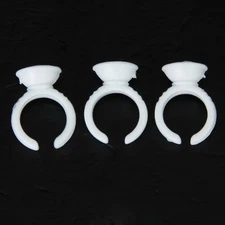 Newest 100pcs White Disposable Plastic Tattoo Pigment Ink Cups Permanent Eyebrow