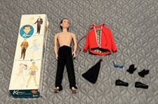 VINTAGE Mattel 1961 KEN No. 750 Flocked Brunette  Clothes