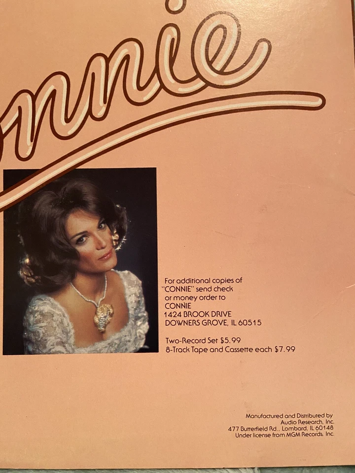 Connie Francis 'Connie' Vinyl 2x LP Records 1975 on MGM Sessions - Image 3 of 4