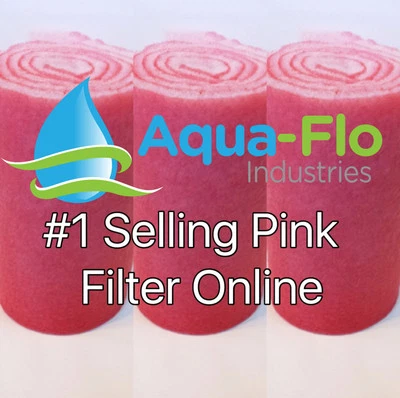 AQUA-FLO INDUSTRIES THREE 10' ROLLS PINK AQUARIUM FILTERS WET DRY FRESH SALT WATER FILTER PAD LOT