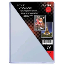 (1) Ultra PRO 5" x 7" Toploader Post Cards Photos Oversize Cards FREE SHIPPING