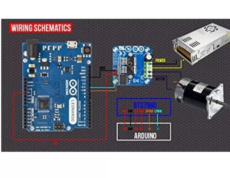 BTS7960 43A High Power Smart Car/ Motor Driver Module for Arduino Current Limit - Image 4 of 4