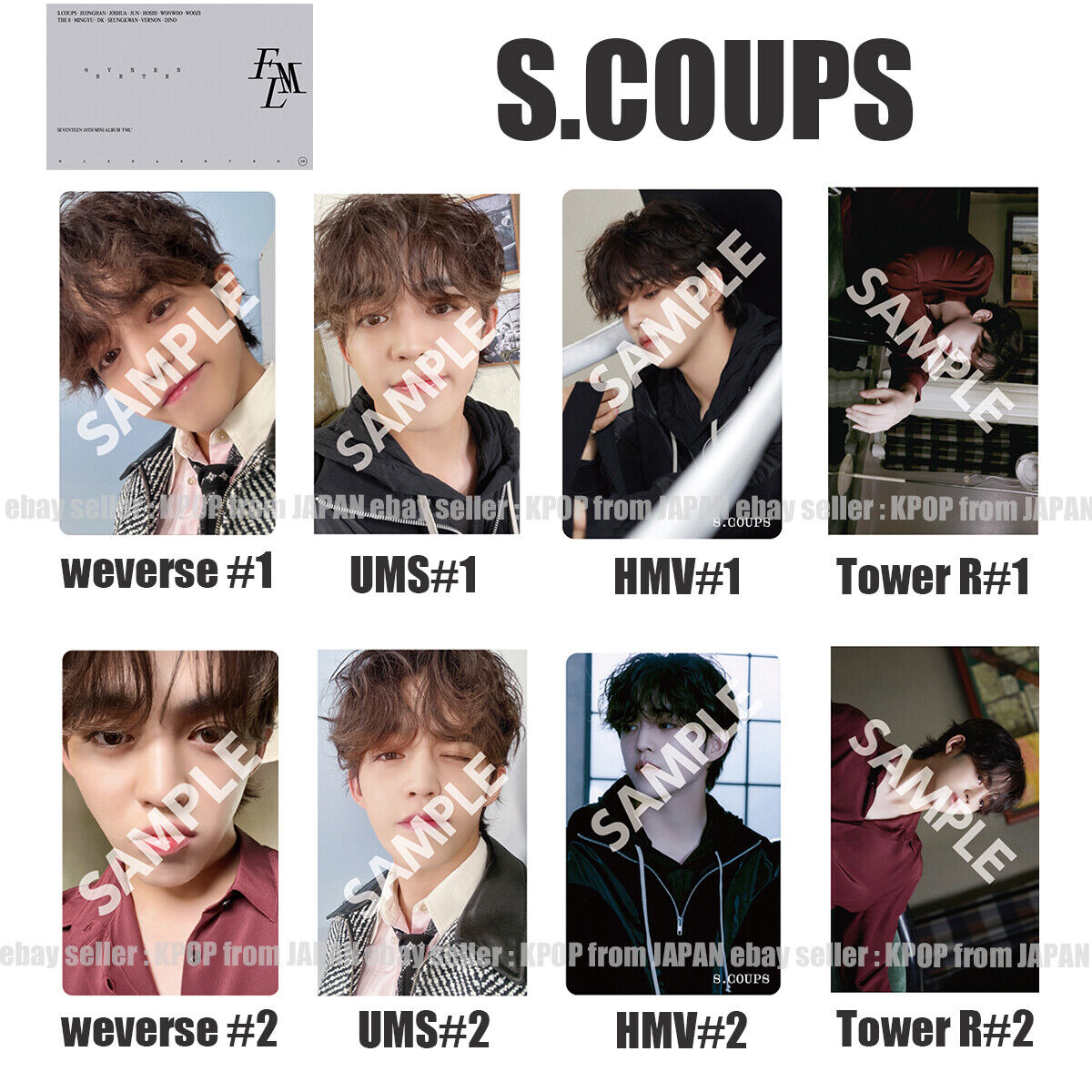 S.COUPS SEVENTEEN FML POB photocard CARAT weverse UMS HMV