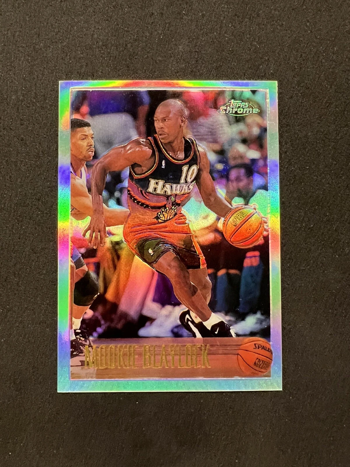 1996-97 Topps Chrome Refractor #55 MOOKIE BLAYLOCK Atlanta Hawks