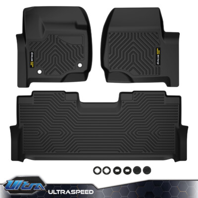 TPE Floor Mats Liner Fit For 2017-24 Ford F-250 F-350 F-450 Super Duty Crew Cab