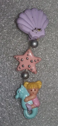 Polly Pocket Tiny Tina's Seashell Ear Rings 1991 Bluebird