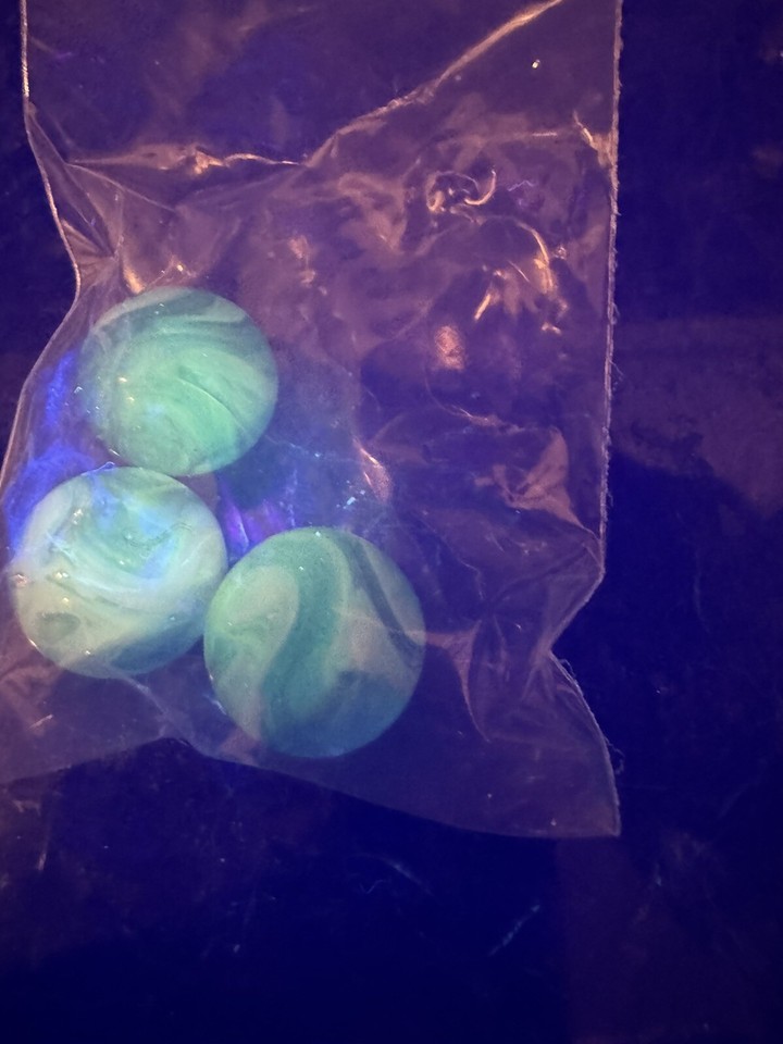 Rare Florescent Vintage Davis Marble Works Cobalt Blue Slag Marble eBay