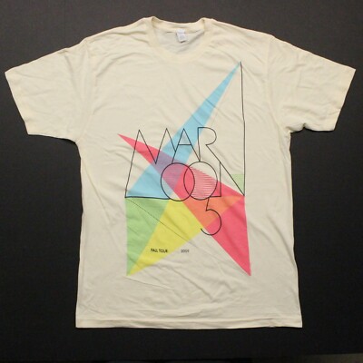 Maroon 5 2009 Fall College Tour Tee - Tultex T-Shirt - Cream - L