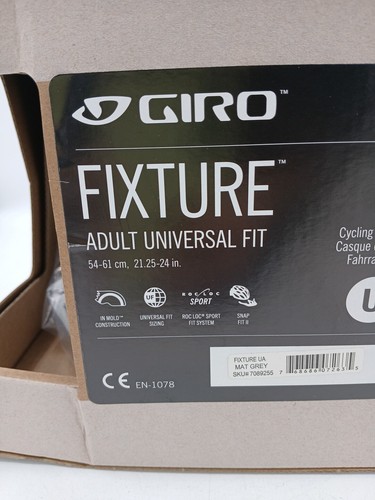 Giro Fixture Helmet 2018 Matt Grey Unisize 54-61cm. Bag Shelf - Picture 4 of 17