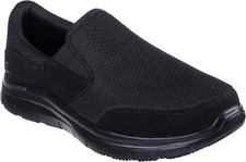 Men Skechers Work Slip Resistant Memory Foam Flex Advantage Mcallen 77048 Black