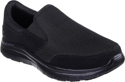 Skechers Work Slip Resistant Memory Foam Flex Advantage Mcallen 77048 Black