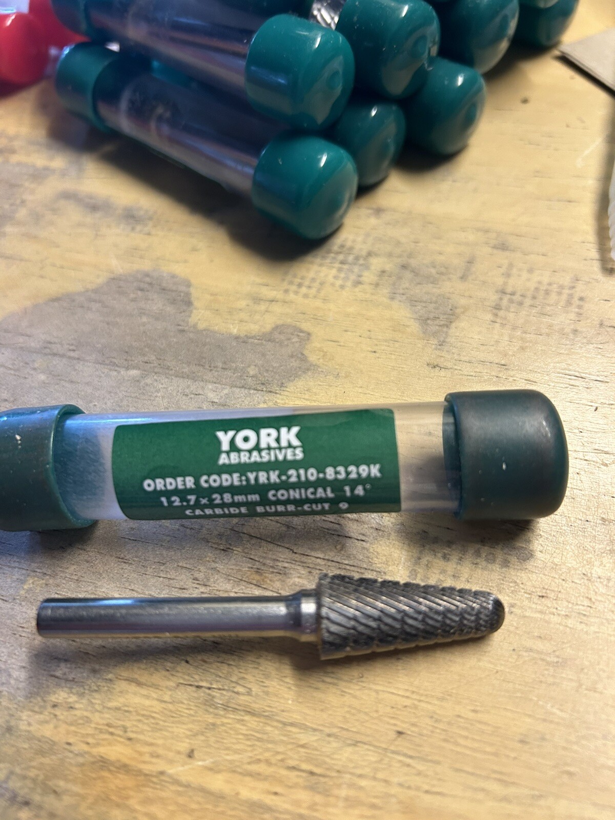 York 12.7X28MM Conical 14DEG Carbide Burr Cut-9