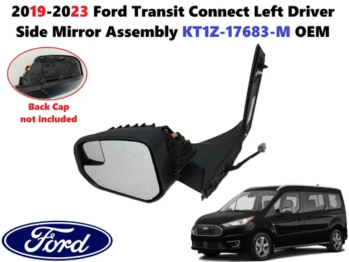 2019-2023 Ford Transit Connect Left Driver Side Mirror Assembly KT1Z-17683-M