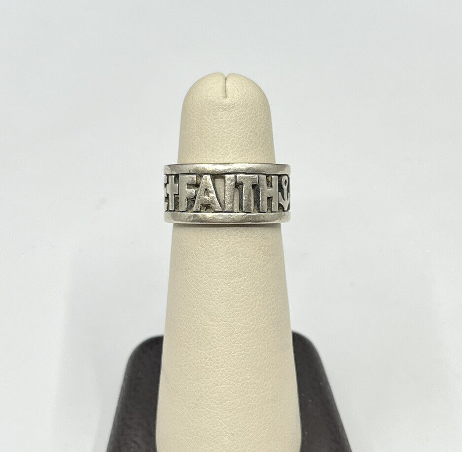 Faith Hope Love Sterling Silver Band Ring Faith Hope Love Sterling Silver Band Ring