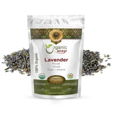 Organic Way Dried Lavender Flower Buds Whole - Organic, Kosher & USDA Certified