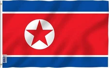 Anley Fly Breeze 3x5 Foot North Korea Flag- Canvas Header and Double Stitched