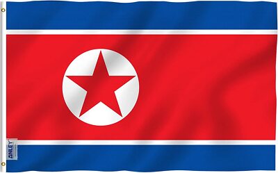 Anley Fly Breeze 3x5 Foot North Korea Flag- Canvas Header and Double Stitched