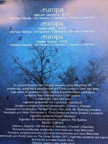 Monica Naranjo Europa Maxi Single - Picture 4 of 4