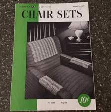Chair Sets Crochet Patterns 1945 Clarks / J&P Coats Book No. 223
